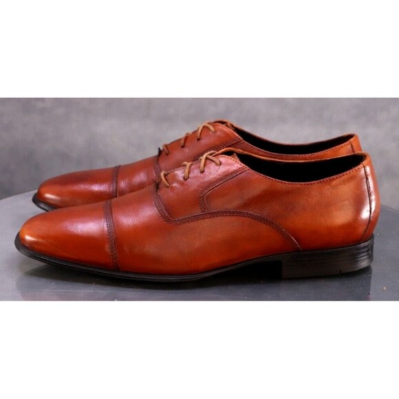 Cole Haan Nik Air Men\'s Cap Toe Dress Shoes Size 10.5 Leather Brown main image 12